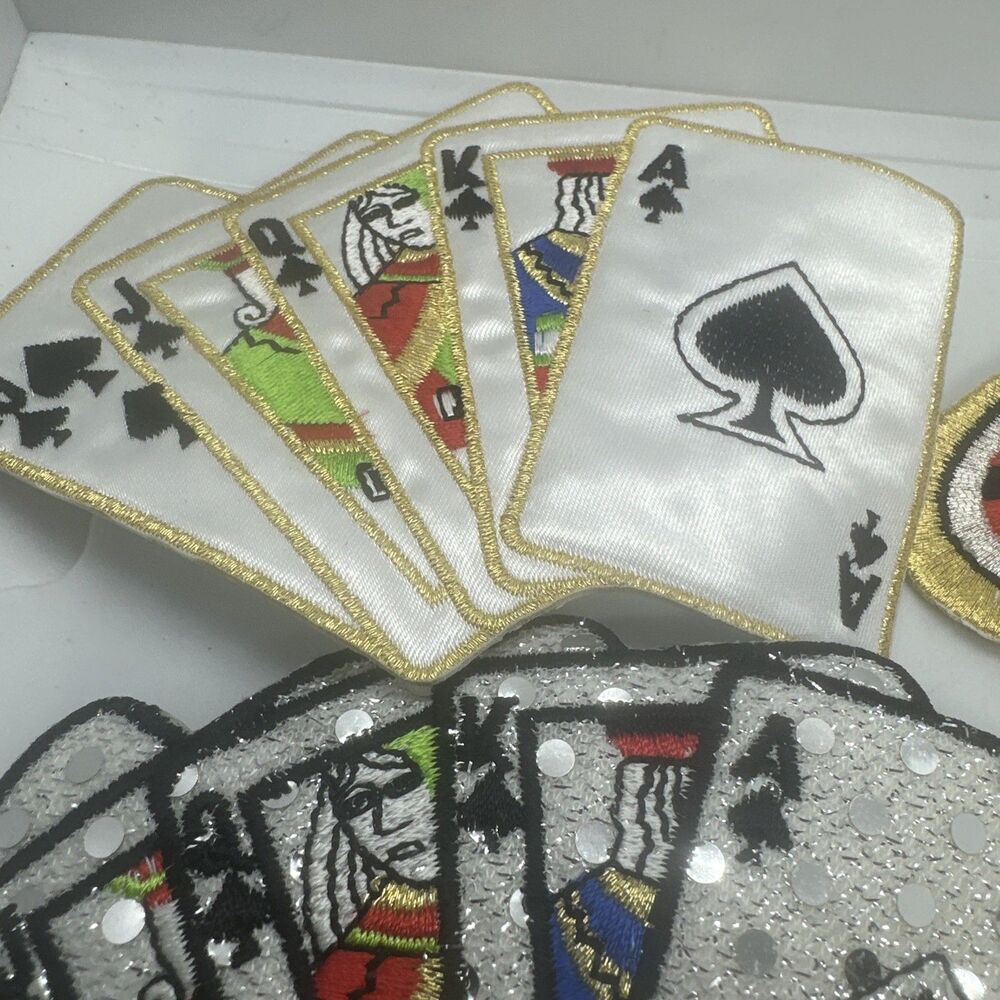 Vintage Lot 5 Patches Casino Gambling LAS VEGAS Cards Slot New Free Shipping - Picture 3 of 7